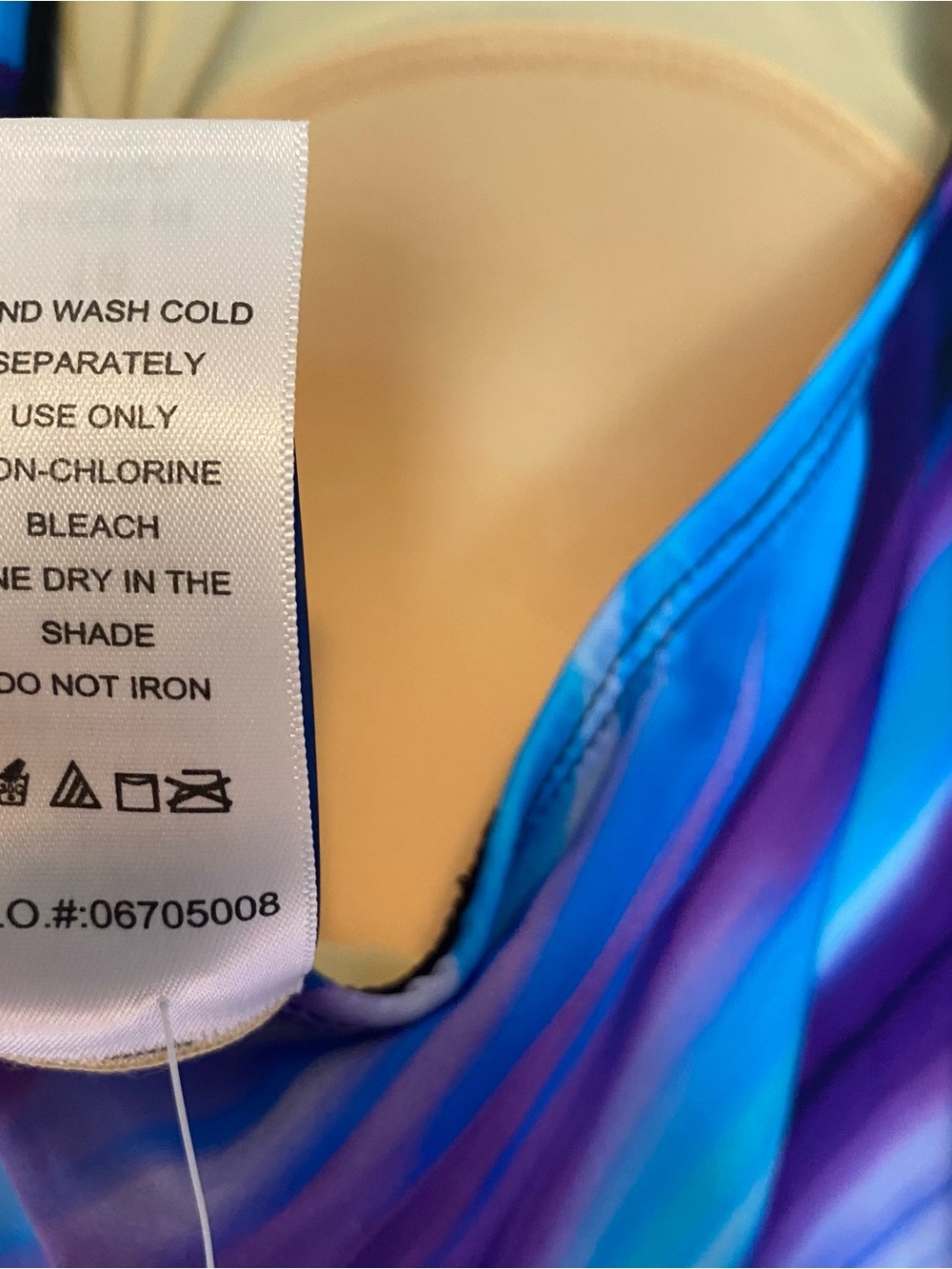 2 SWIMSUITS FOR ALL Women’s Size 18 Swim Tops Racerback Built In Bra Purple Blue - Picture 7 of 11